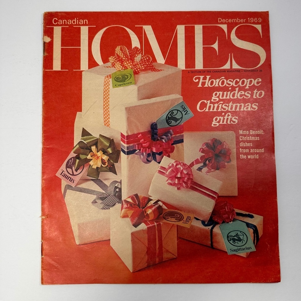 Vintage 1969 Canadian Homes Magazine – Horoscope Holiday Gift Guide! - Picture 2 of 10